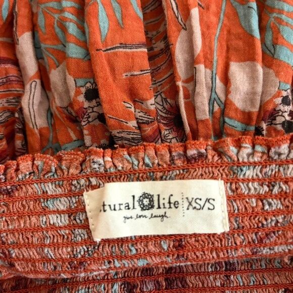 Natural Life Skirt Women's XS/S Floral Boho Smocked Long Boho Colorful - Picture 7 of 8